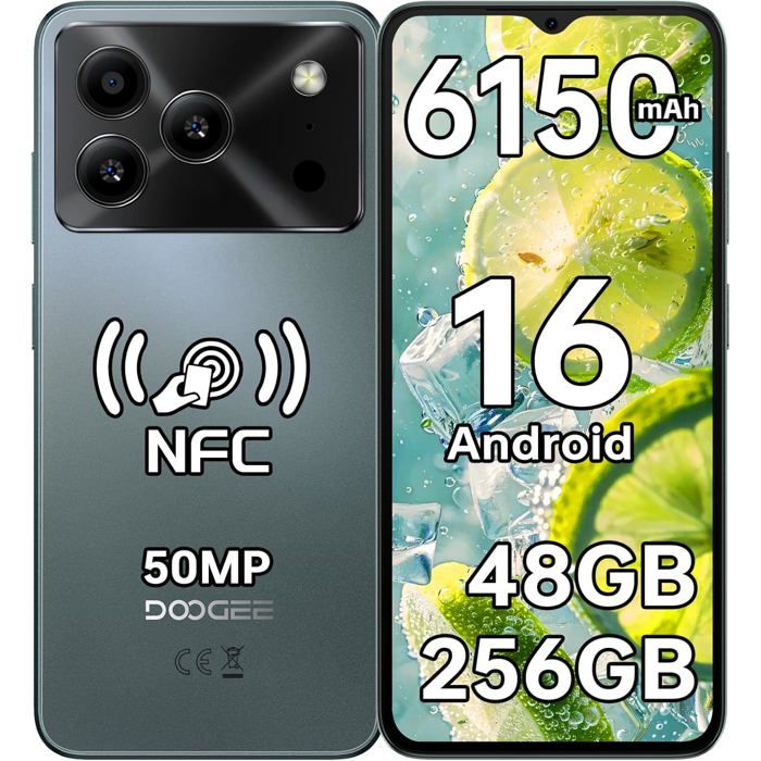 Smartphone OUKITEL C66 Android 16 24GB+512GB/1TB 6,73  120Hz 5000mAh 64MP Wasserdicht Mobiltelefon 4G Fingerabdruck/NFC/GPS Orange orange