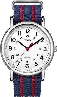 Weekender Central Park Watch, WhiteNavyRed, T2N747 [Official Import]