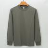 Men Thick Solid Long Sleeve Crew Neck Casual Bottoming T Shirt