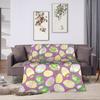 Colorful Easter Egg Pattern Soft Blankets  Casual Camping Throw Blanket Couch Chair Flannel Bedspread Sofa Bed Cover
