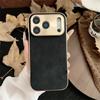 Vintage Leather Plating Frame Phone Case for IPhone 17Air 16E 15 14 Plus 13 Pro Max Shockproof Matte Solid Color Protector Cover