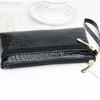 Portable PU Leather Women Long Wallets Hand-held Double Zipper Clutch Bag Stone Grain Phone Bag Lady Purses