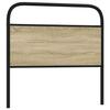 VidaXL Headboard Sonoma Oak 100 Cm Steel and Engineered Wood, Headboard for Single Bed, Bedroom Furniture At 4100287
