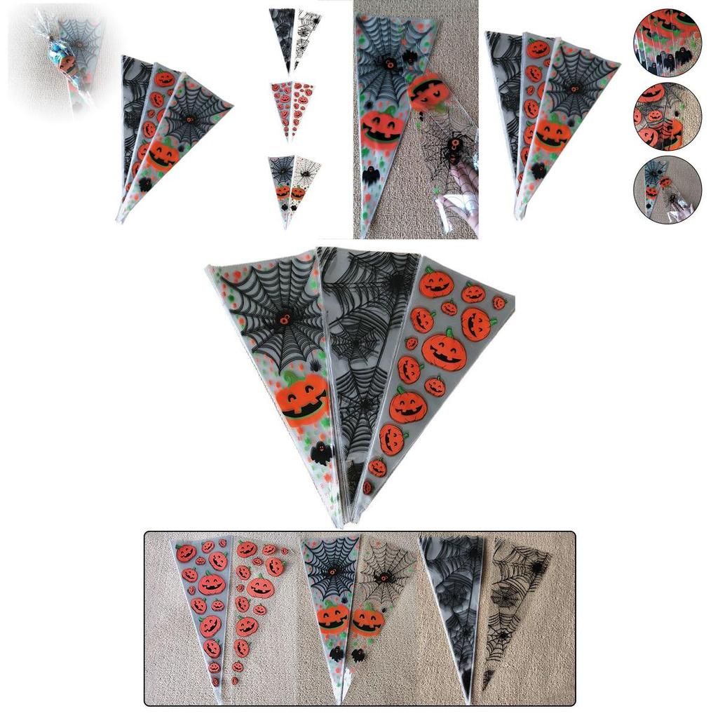 Versatile 100pcs Plastic Cone Bags Ideal For Storing Candy Toys And Snacks