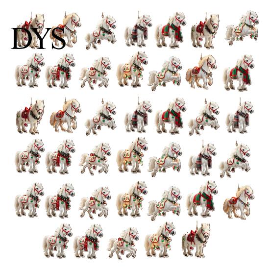 Horse-themed Christmas Decor Horse Ornaments 2D Acrylic Vintage Tree Hanging Keepsake Ornament Decoration Western Theme Animal for Xmas Home Realistic