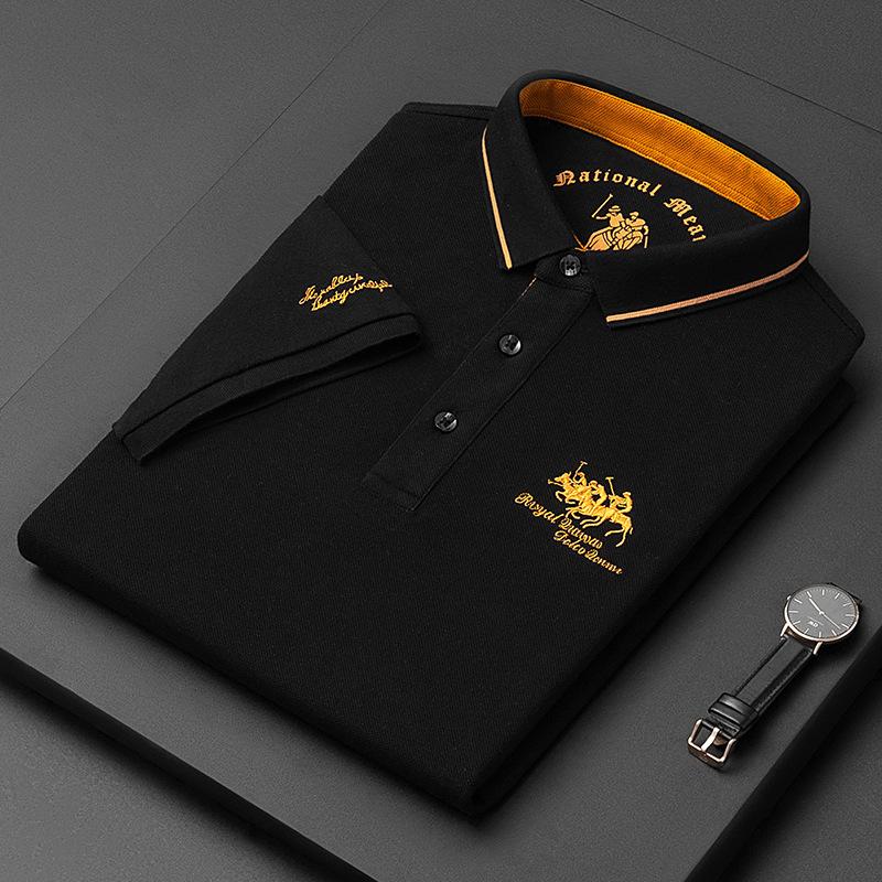Mens Embroidered Polo Shirts Short Sleeve Shirt Luxury Top Casual Lapel T-shirt Men Breathable Lightweight T Shirt Homme