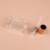 Square Shape Glass Perfume Bottle 30ml Cosmetic Container Portable Refillable Atomizer