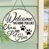 Placa Decorativa Rústica de Madeira de Boas-Vindas - Placa Decorativa Simples para Casa, Quarto e Decoração de Feriado, Uso Interno e Externo