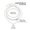 Bolt/Star Pendant Choker Layered Necklace Imitation Pearls Bead Neckchain for Women Girls Fashionable Jewelry Gift