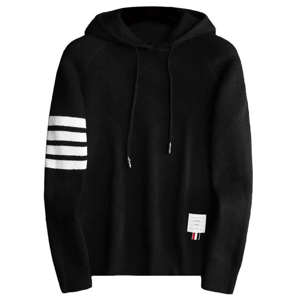 Men's Trendy Hooded Knit Sweater – Autumn/Winter Casual Loose Design