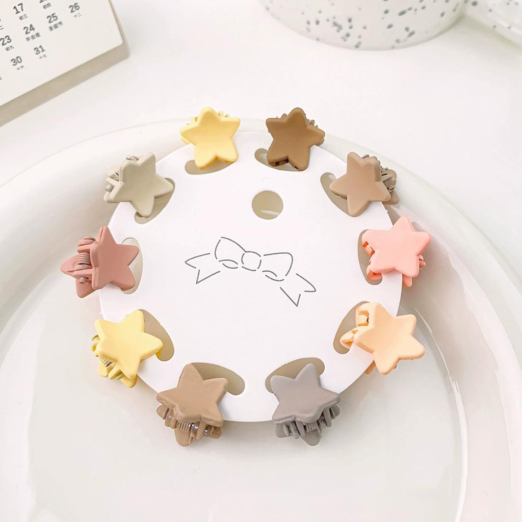 10 Pcs/set Cute Flower Stars Small Hair Claws for Girls Kids Hair Pins Colorful Hair Clips Crabs Fashion Hair Accessories
