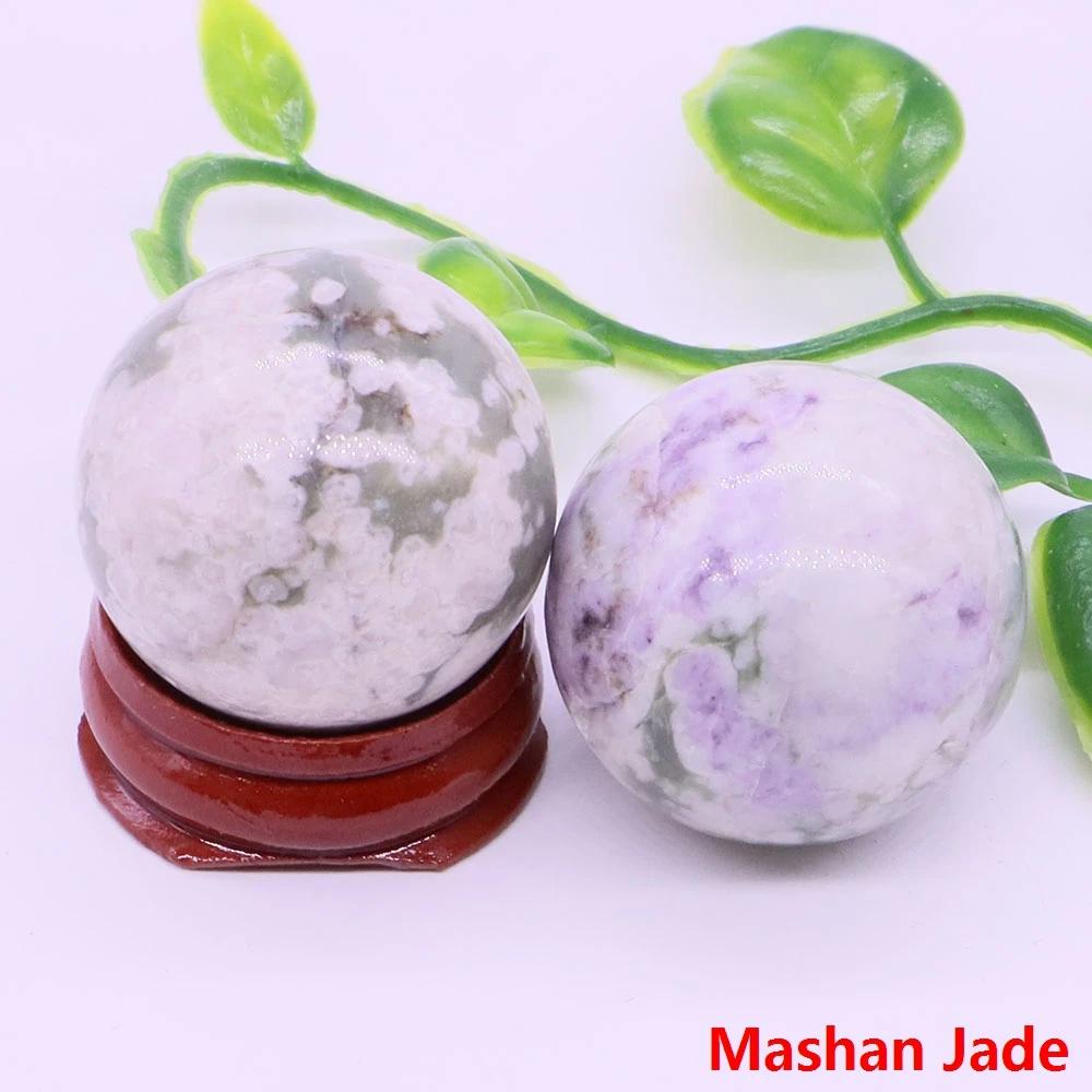 30Mm Crystal Ball Natural Reiki Healing Quartz Stone Globe Energy Gemstone Fengshui Sphere Wicca Chakra Massage Home Decor Gifts