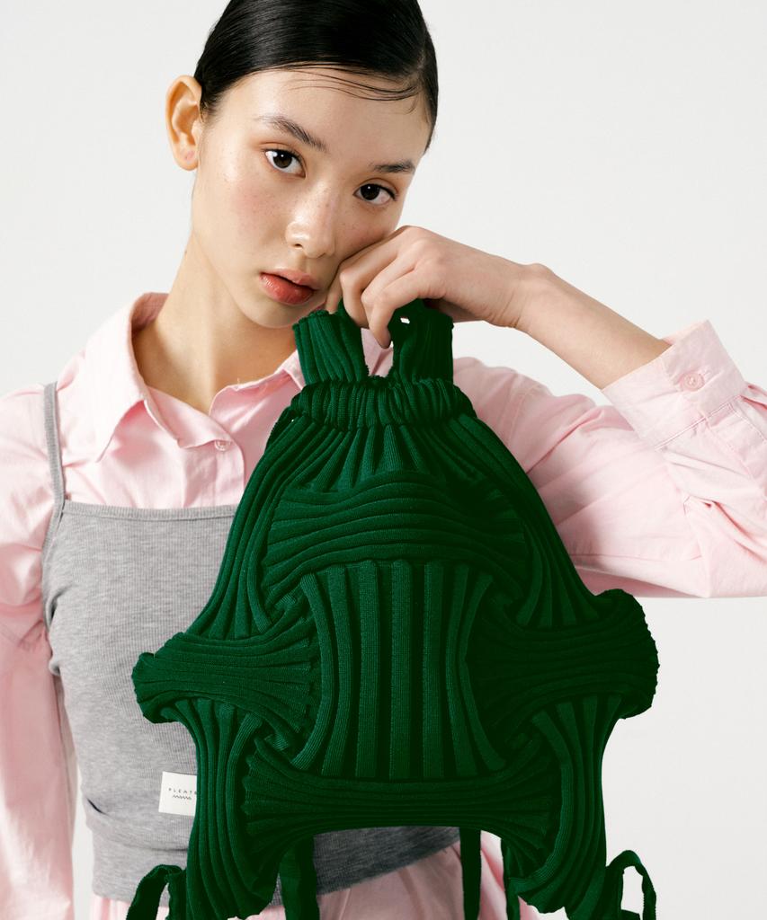 Pleatsmama New Bow Backpack Green