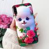 For Samsung Galaxy A90 5G Phone Case For Samsung A90 5G SM-A908B Elegant Floral Cat Painted Black Silicone Soft TPU Cases