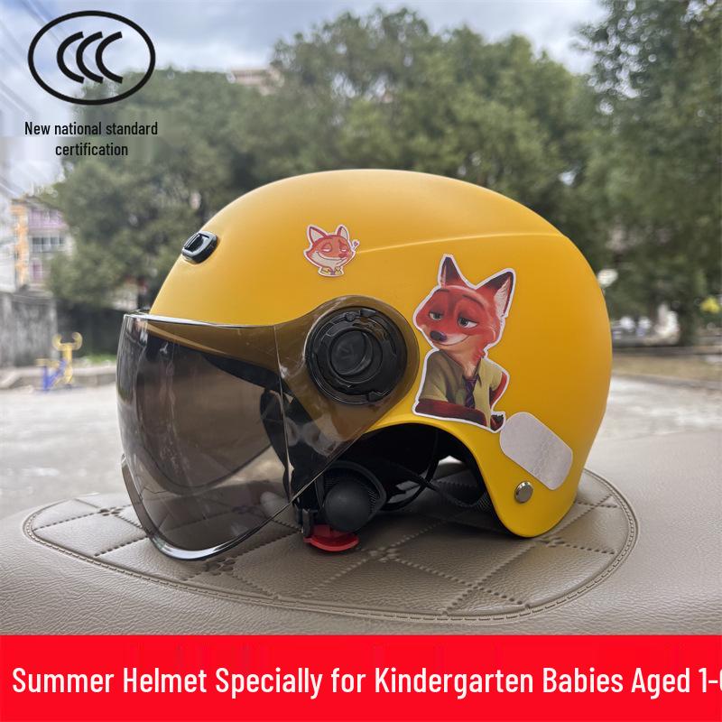3C Certified Children's Electric Vehicle Helmet: Unisex, Summer Sun Protection, All-Season Safety for Ages 1-6