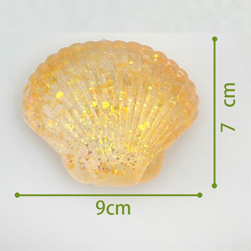 Adul Anti-stress Soft TPR Slow Rebound Sequins Maltose Pinch Toy Stress Relief Elastic Squeezing Colored Seashells Decompression
