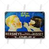 Rostige Kakao- und Schokoladen-Metallplakette Vintage-Poster Metallblechschild Retro Eisdiele Metallplatte Heimbar Café Industriedekor
