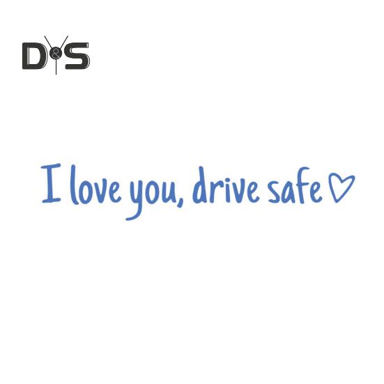 

Наклейки I Love You Drive Safe на зеркало заднего вида виниловая наклейка для женщин водонепроницаемая декоративная наклейка на автомобиль аксессуары для автомобиля синий