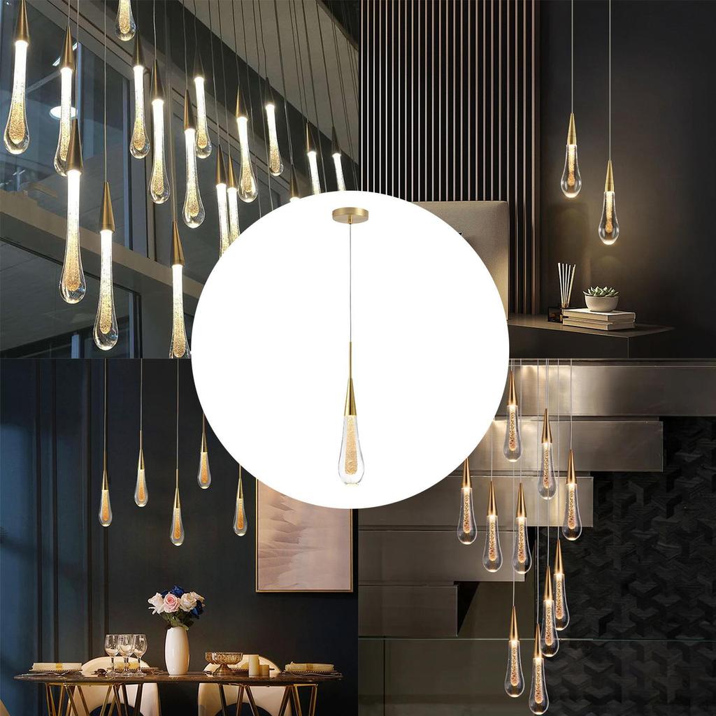 Glass Pendant Light, Modern Light for Kitchen Island, Ceiling Dining Room