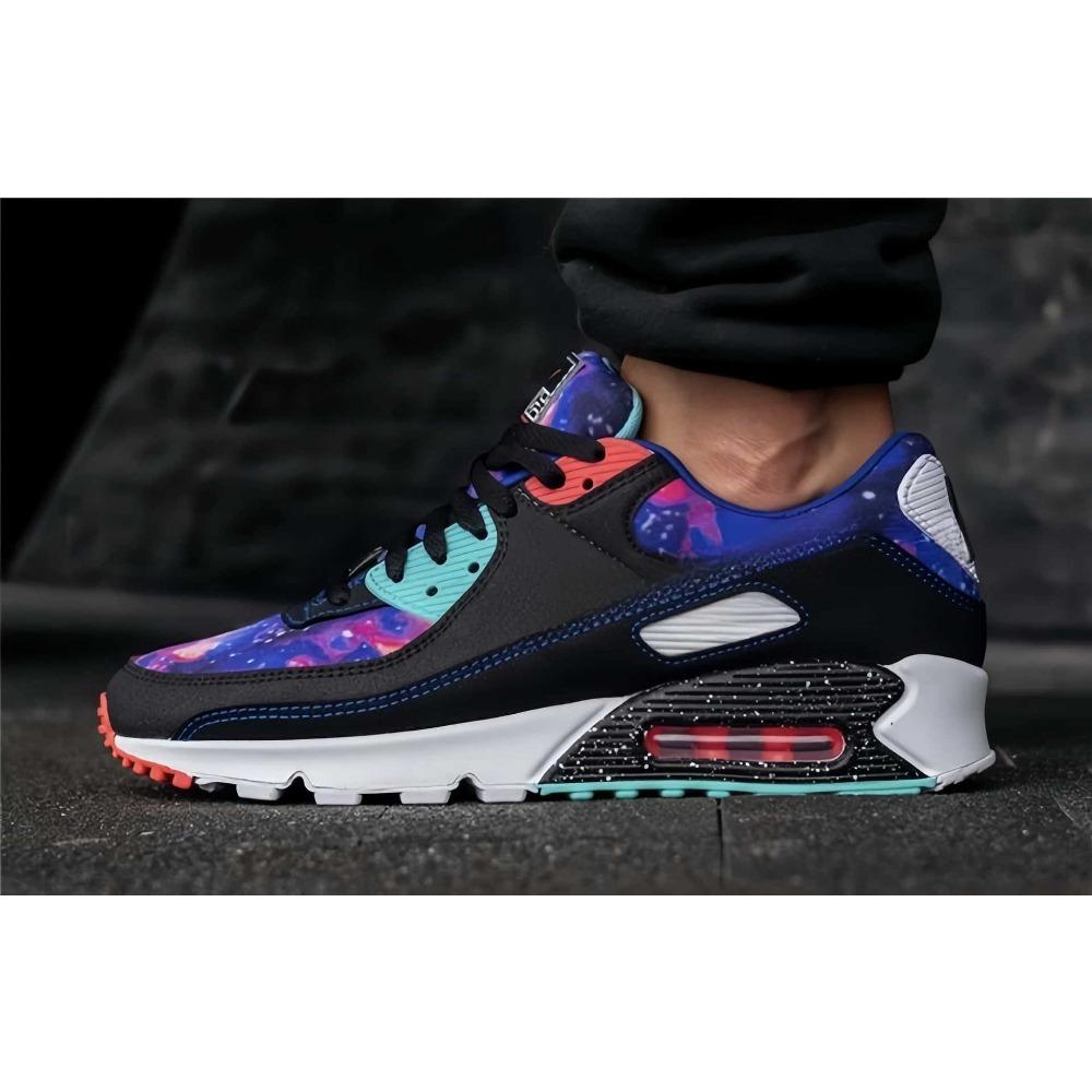 Shoes Men's and Women's Shoes Casual Inner Heightening Air Cushion Shoes Day of the Dead Navy Blue and White Porcelain