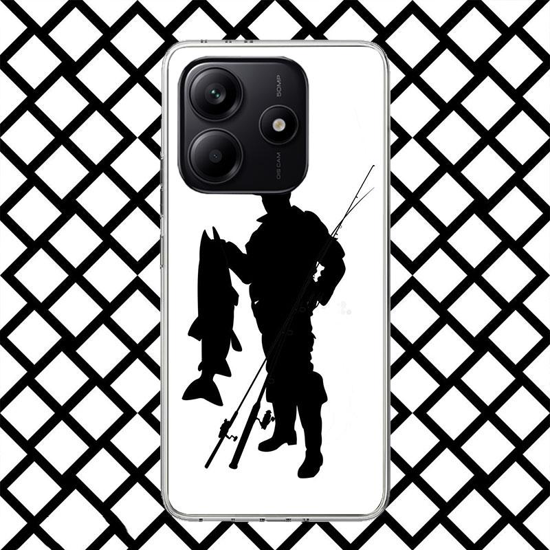 Hunting Fishing Man Phone Case for Xiaomi Redmi Note 15 14 14S 13 12 12S 11 Pro Plus 11E 11T 11S 10S 5G Soft Cover Fundas Redmi