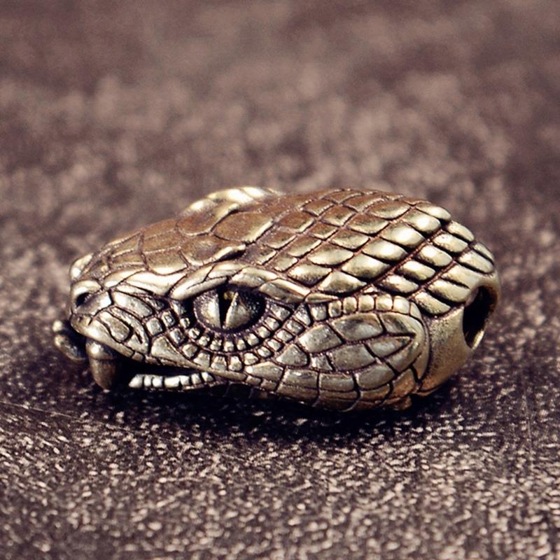 Snake Head Beads for Crafting Unique Charm Accessories and Paracord Enthusiast Gear Large Hole