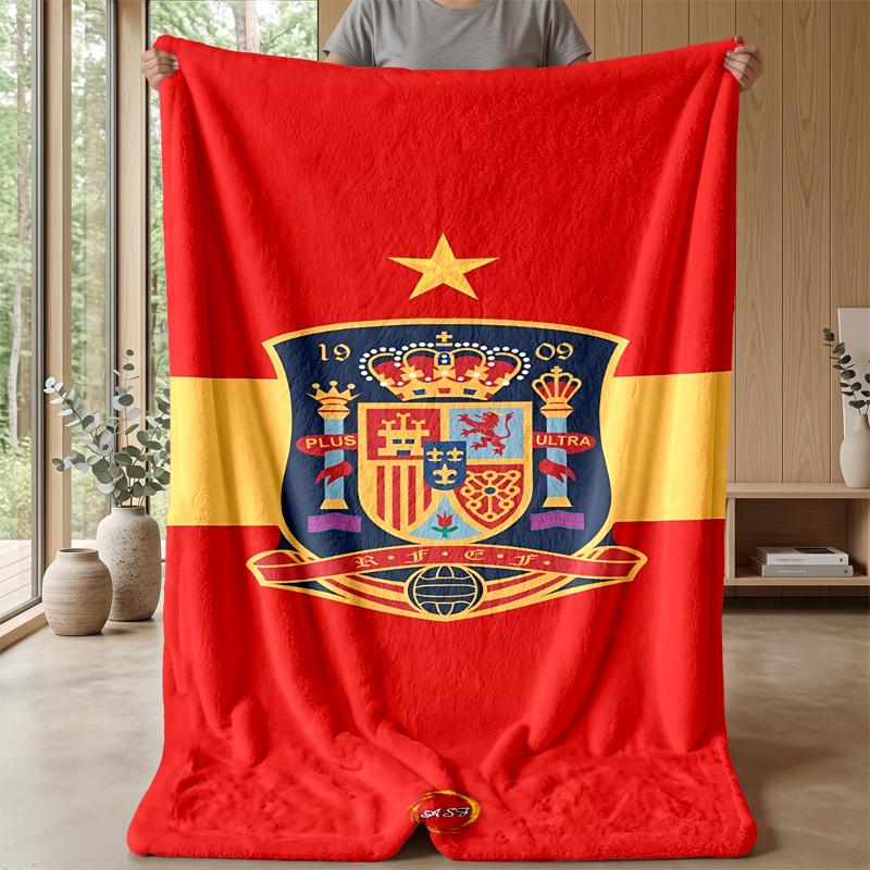 Spain national football team Theme blanket Soft Flannel Fleece Blanket Warm Lightweight Throw Blanket for Home Sofa Bed