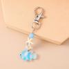 Whimsical Ocean Themed Keychain Artistic Resin Fish Charm With Alloy Starfish Compact Bag Decors Accessory