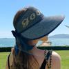 Ny vår og sommer baseballcaps for kvinner Solhatt Matchende stråhatt Sammenleggbar strandhatt med solskjerming og solbeskyttelse