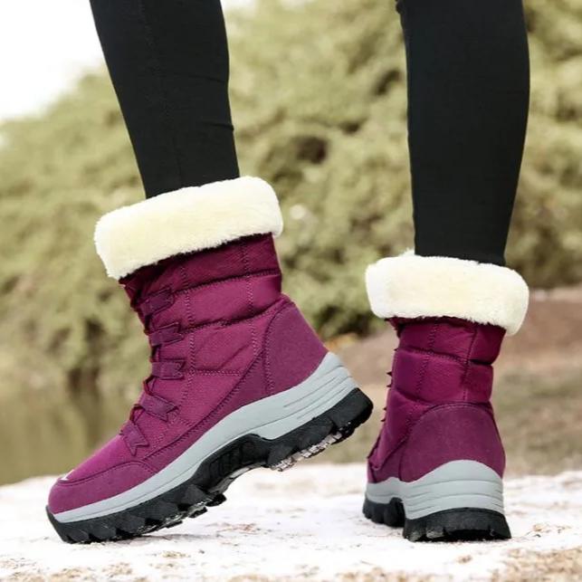 New Cotton Shoes Waterproof and Cold Proof Long Boots for Women Outdoor with Thick Velvet and Warmth Snow Boots