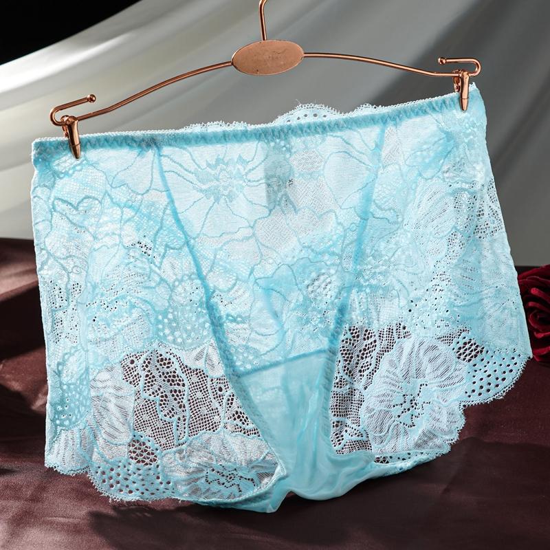 L-2XL Damen High Waist Sexy Spitzen-Slips Hollow Weiche Unterwäsche Atmungsaktiv Übergröße Damen Lingerie
