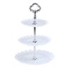 3 Tier Plastic Cake Stand Afternoon Tea Cake Stand Wedding Cake Plates Party Tableware Cake Shop Three Layer Cake Rack