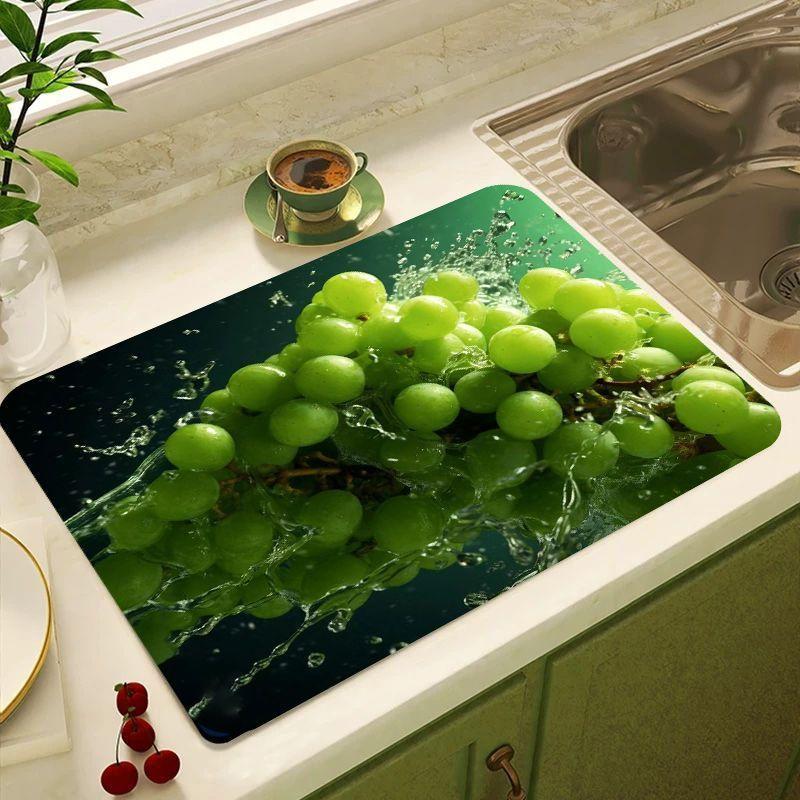 Kitchen countertop heat-insulating and draining mat, diatomaceous earth absorbent mat, bar countertop tableware coaster, tea table mat 40x50cm белый