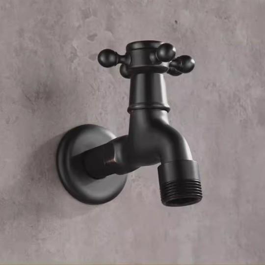 Vintage Solid Brass Jednouchwytowy kran do pralki ścienny kran wodny