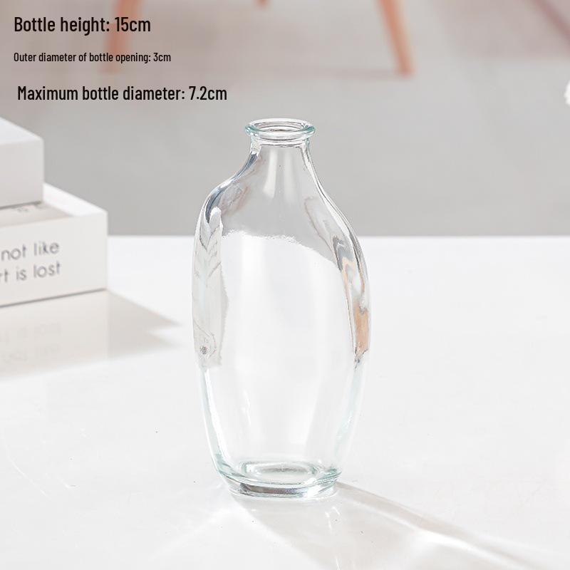 Nordic Light Luxury Glass Vase: Elegant Hydroponic and Dried Flower Desktop Ornament