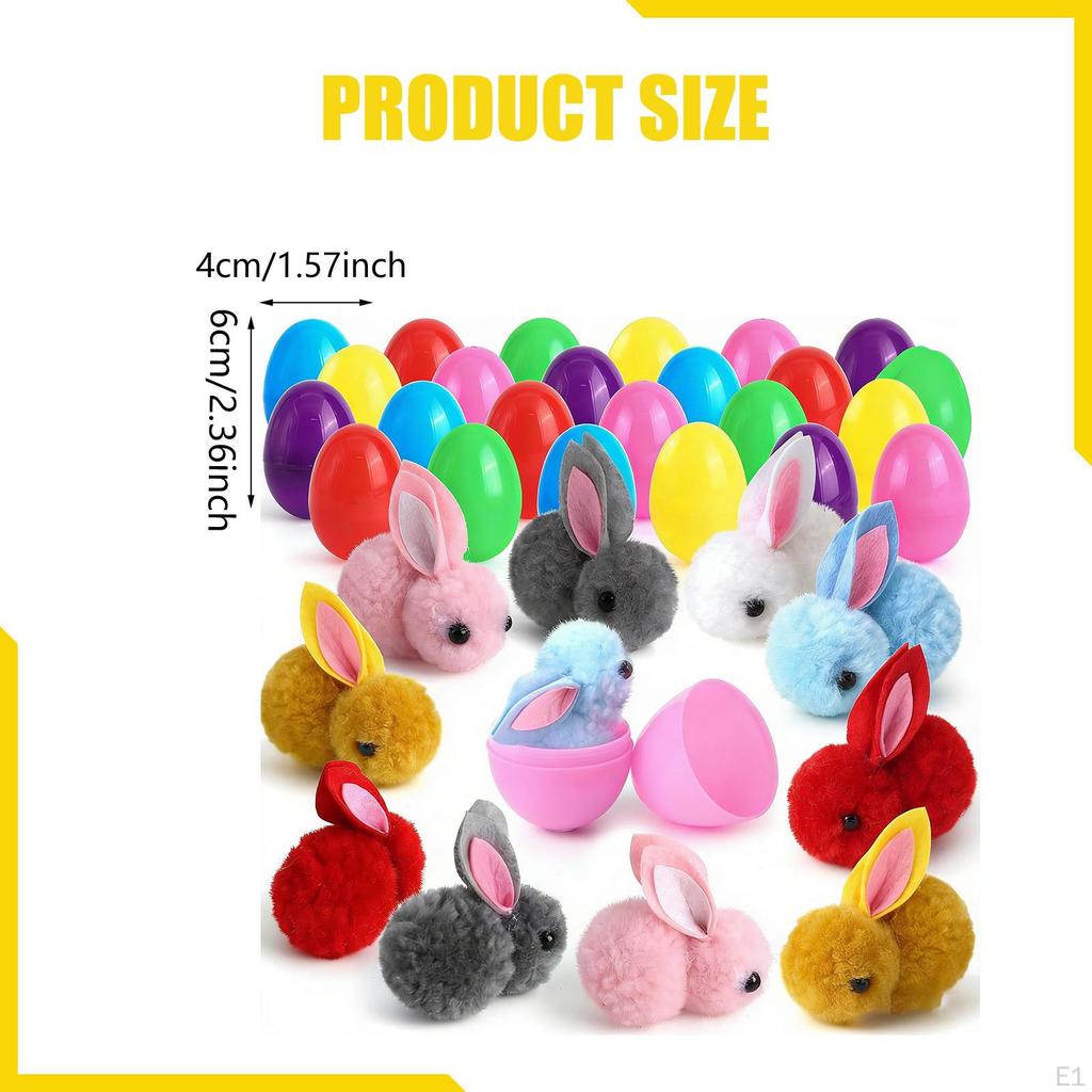Easter Egg Filled Basket Stuffers Decorative Cute Colorful Eggs Party Favor for Kids School