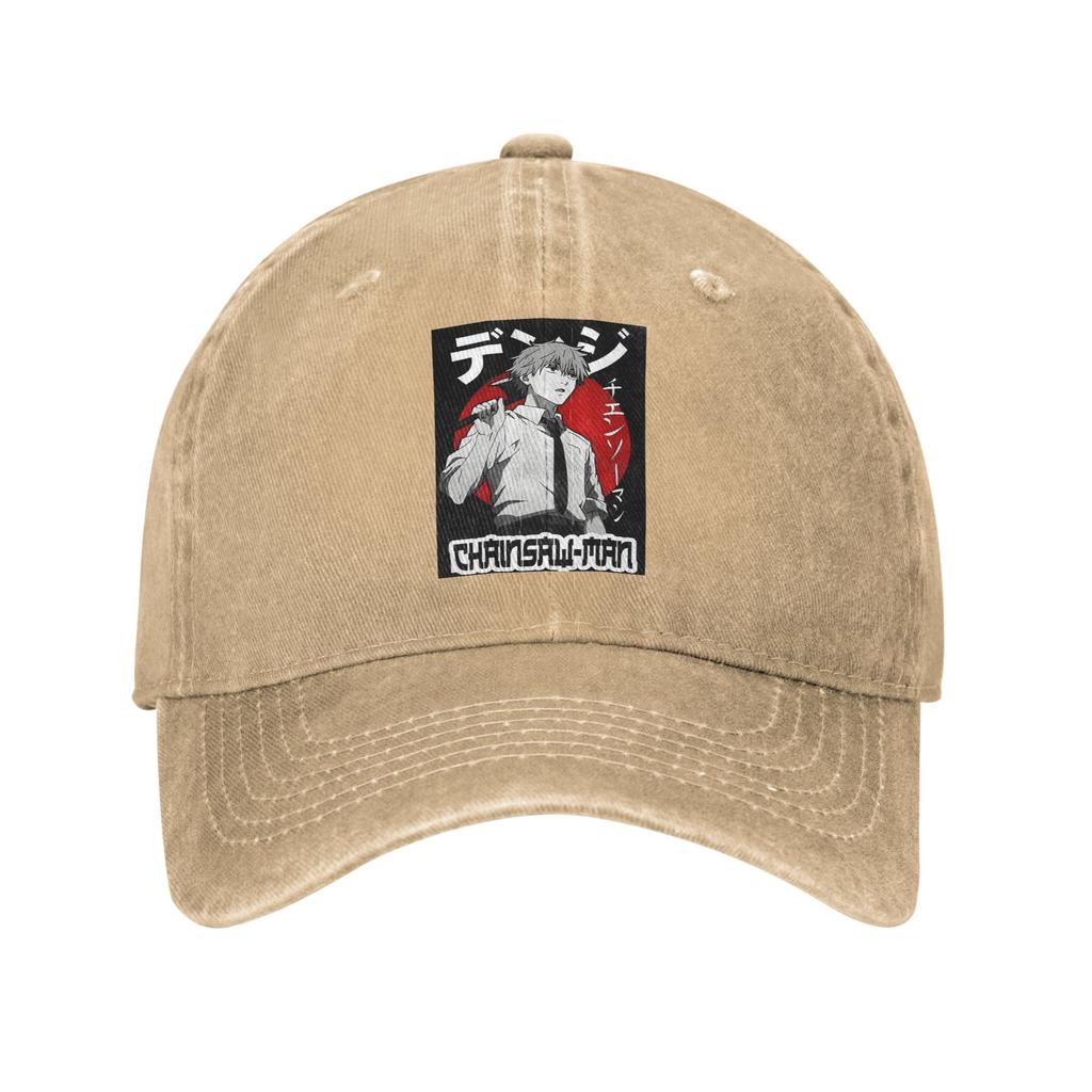Pochita RaUnisex Chainsaw Unisex Anime Denim Cap Casual Baseball Caps Adjustable Hat Summer Unisex Baseball Hats