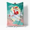 Christmas Throw Blanket Cozy Flannel Fleece Warm Festive Holiday Decor Gift Reindeer Santa Claus Winter Home Bedding Soft Plush