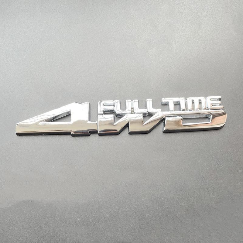 3D Metal Car Badge Fender Trunk Full Time 4WD Logo Sticker Emblem For Jeep Compass Grand Cherokee Honda Kia Toyota Accessories