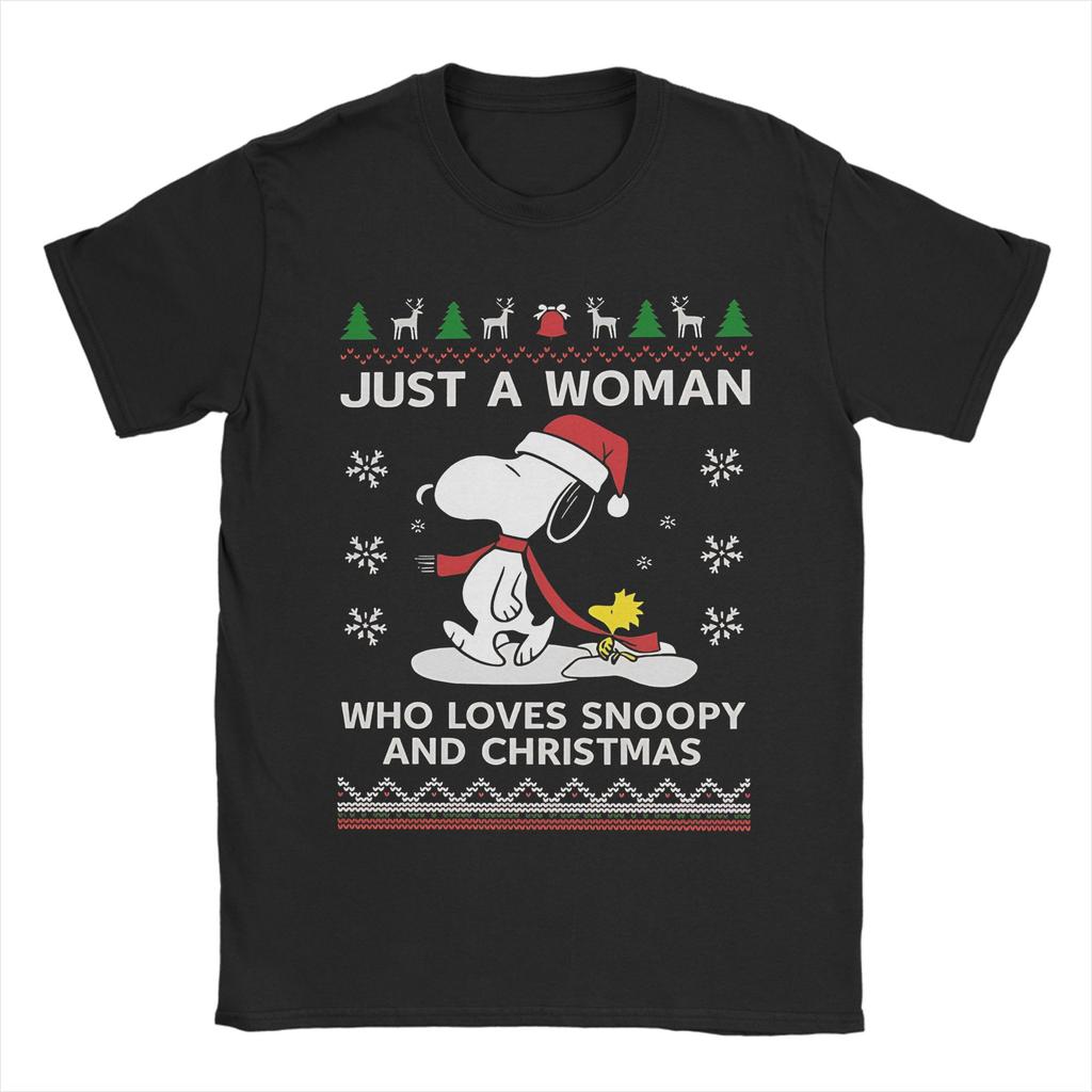 Snoopys Christmas 2025 Snow Winter Tshirt Unisex Women T Shirts Tee Snoopys Marry Christmas Graphic Tshirt Clothing Cotton