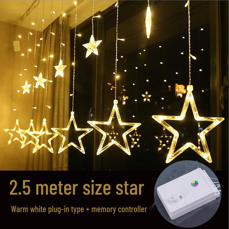 Pentagram Star Decorative String Lights - Perfect for Camping, Parties, Christmas, Festivals, or Weddings