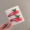 2PCS Fruit Quicksand BB Cartoon Clips Kids Hairpins Children Headwear Baby Clips Headdress Elastic Hair Bands Girls Accessories