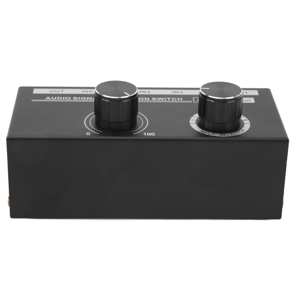 QH 06 6 Vstupní 1 výstupní audio přepínač 6 v 1 výstupní audio signálový selektor přepínač přepínač výběru zdroje Telefon