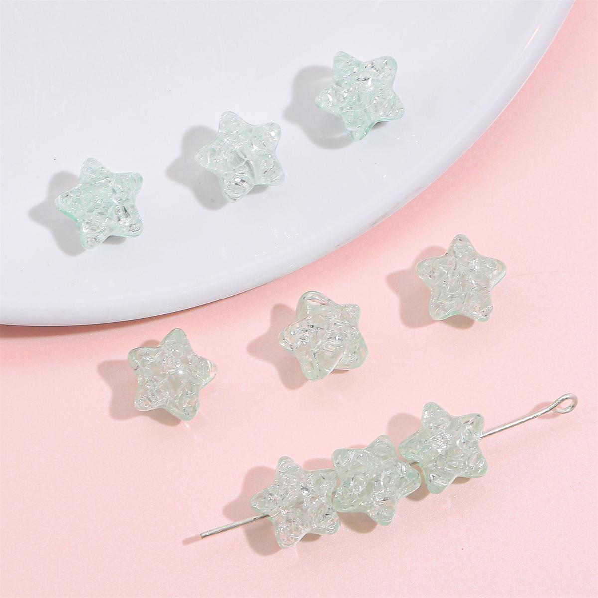 

500 г Пластиковые Акриловые Звездочки Модные Свободные Разделительные Бусины для Изготовления Ювелирных Изделий DIY Заколка для Волос Серьги Ожерелье Ручная Работа 11mm 500g