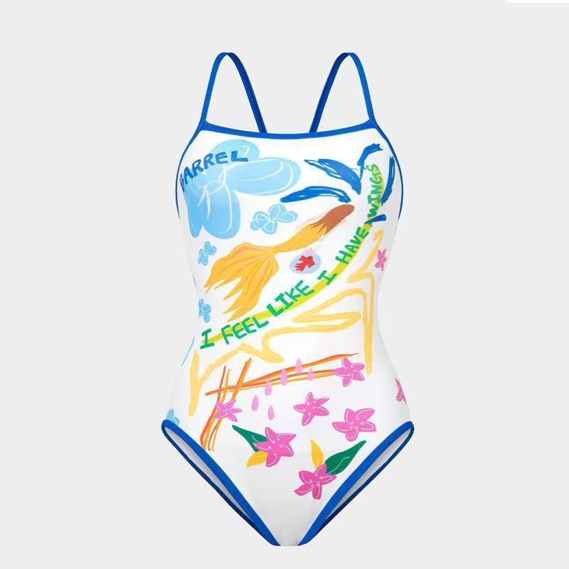 Swimsuit one-piece triangle student less beginner speed training swimming pool swimsuit M