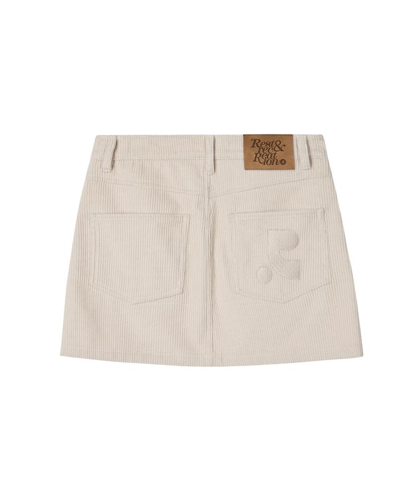 REST&RECREATION Coduroy Unbalance Skirt - Pink