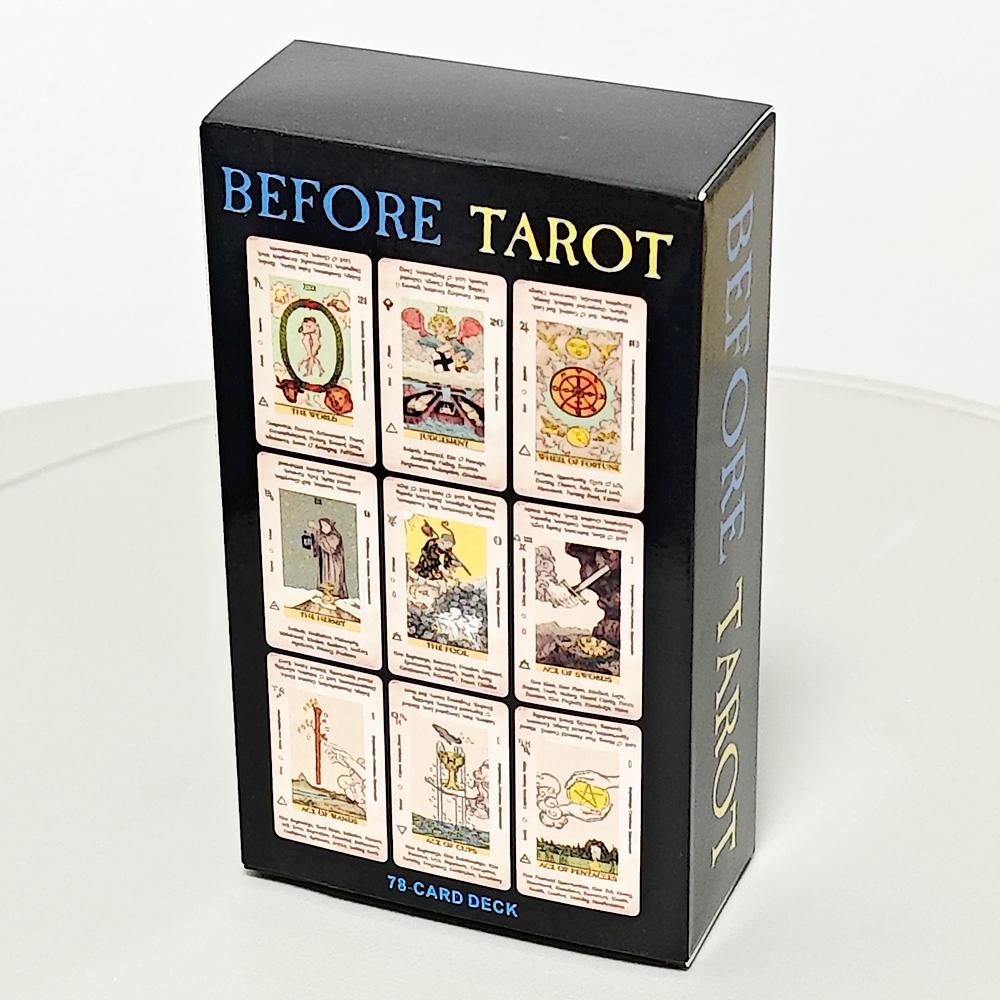 Before Tarot Deck 78 Stück Tarotkarten mit Schlüsselwörtern Ein Moment zuvor 10,3*6cm