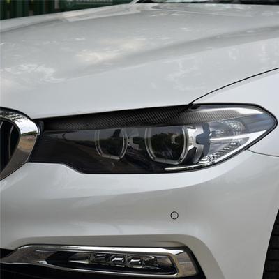 Carbon Fiber Headlights Eyebrows Eyelids Fit For BMW G30 5 Series Car Accessories Front Headlamp Eyebrows Car Styling Sticker