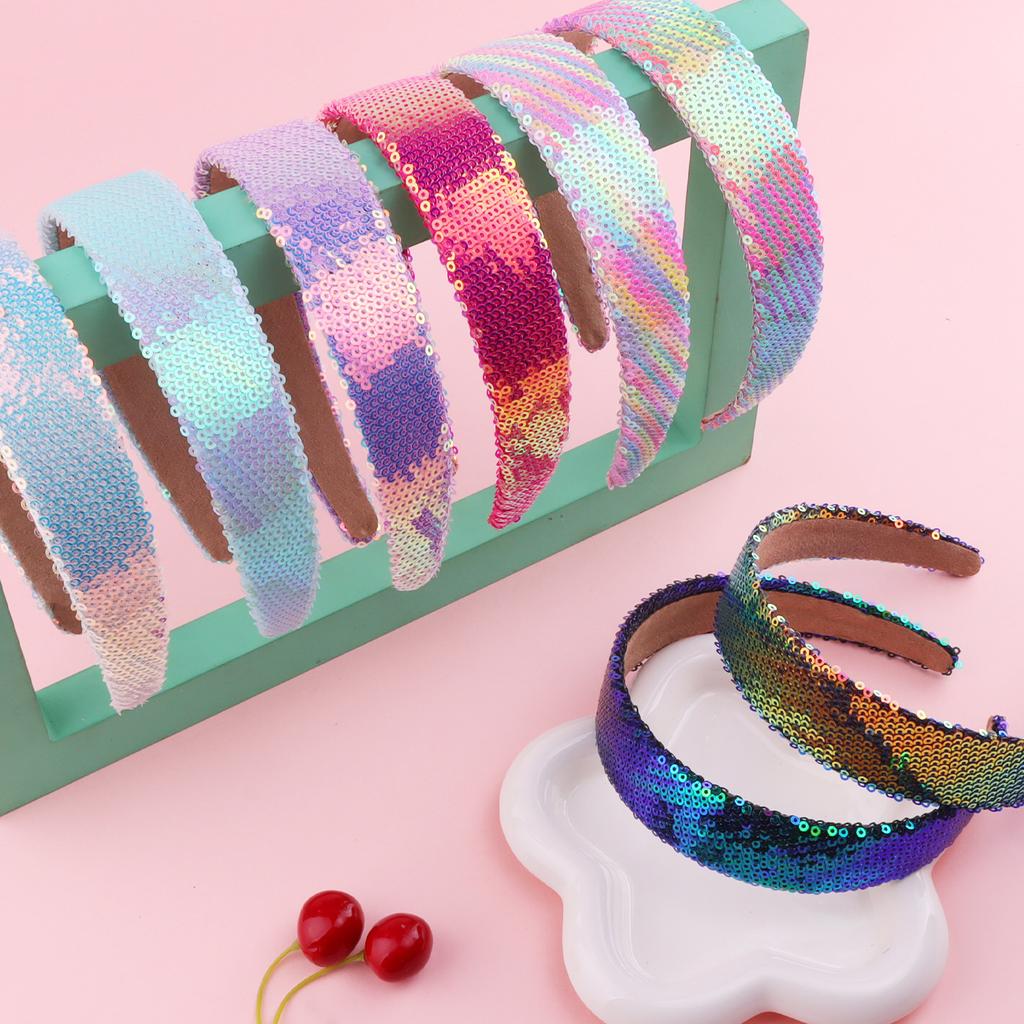 Sequin Sparkly Headbands for Women Girls Glitter Bling Headband Birthday Party Holiday Hairbands for Children Hair Accessories