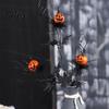Haunted House Accessories Halloween Pumpkin Stem Decor, Black Maple Leaf Artificial Branch for Indoor Outdoor Decorations Party Scene, Spooky Festive
